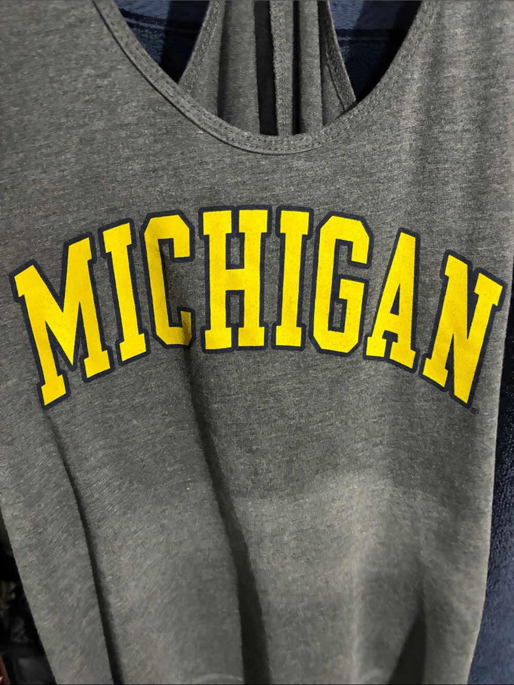 Gray Michigan Racerback Tank - Picture 3 of 4